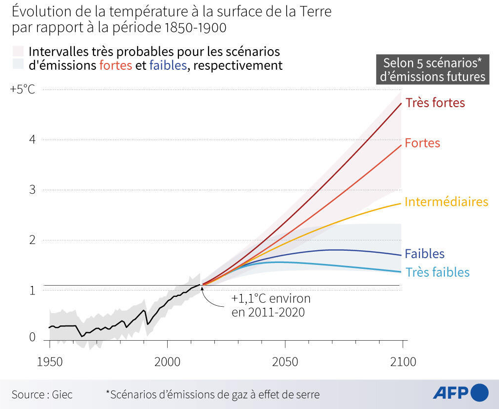 Graphique montrant l’évolution des 