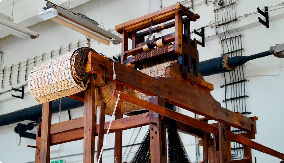 photo du métier à tisser Jacquard