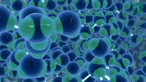 animation vue microscopique de l’eau